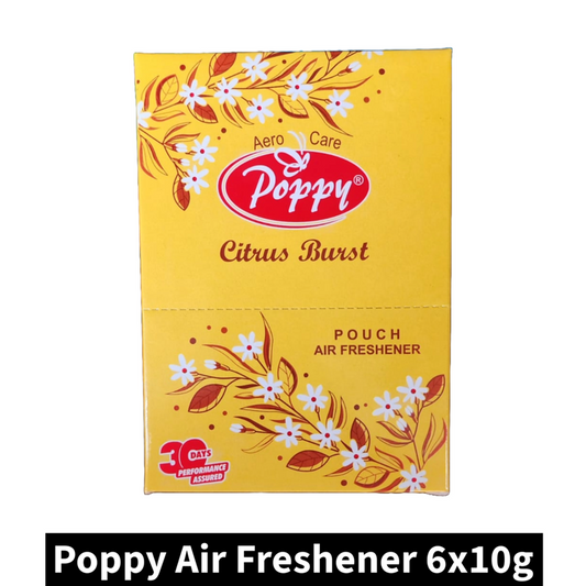 Poppy Citrus Burst Pouch Air Freshener (6x10gm)(Pack of 1)