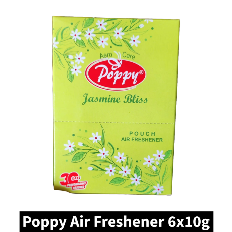 Poppy Jasmine Bliss Pouch Air Freshener (6x10gm)(Pack of 1)