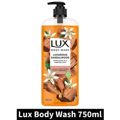 Lux Sandalwood Oil & Tuberose Scent Body Wash (750ml)(Pack of 1)