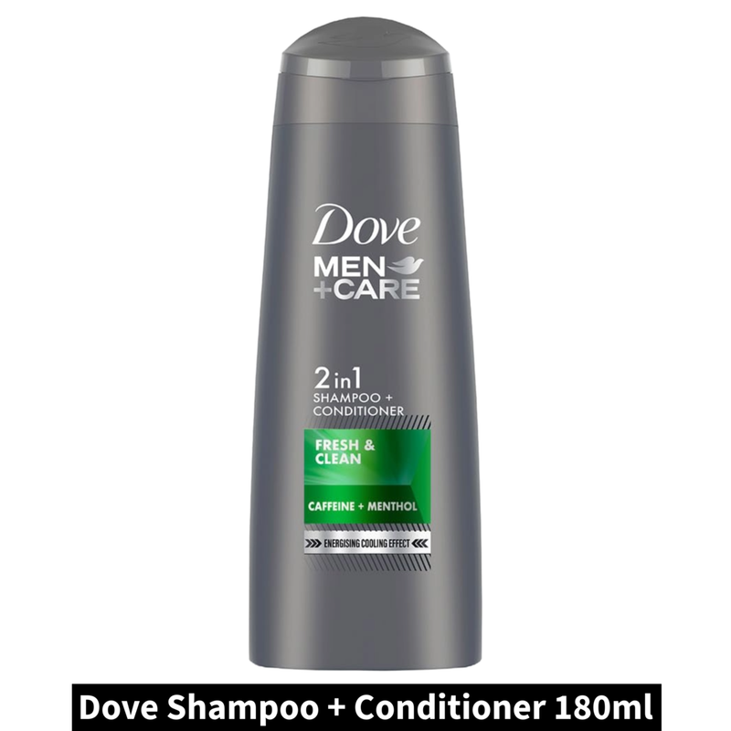 Dove Fresh & Clean 2 in 1 Shampoo + Conditioner (180ml)(Pack of 1)