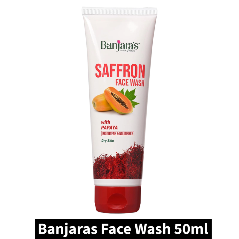 Banjaras Saffron Face Wash (50ml)Pack of 1)