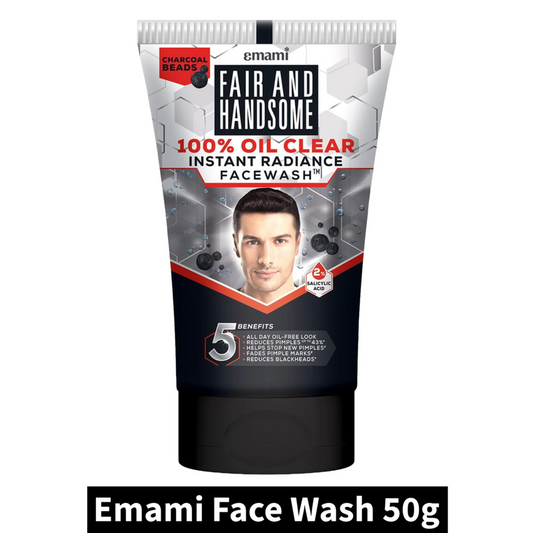 Emami Fair & Handsome Oil Clear Face Wash (50gm)(Pack of 1)