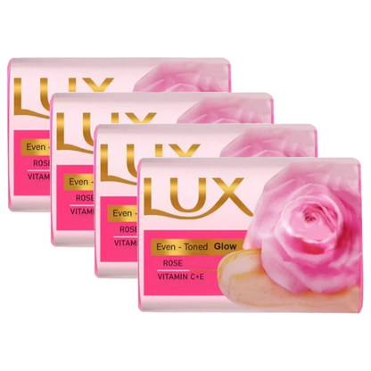 Lux Even-Toned Glow Rose Vitamin C + E Soap 150g Pack of 4