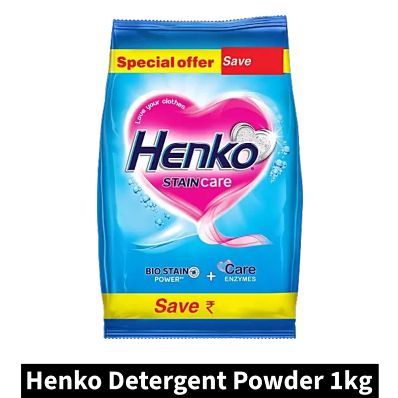 Henko Bio Stain Detergent Powder (1kg)(Pack of 1)