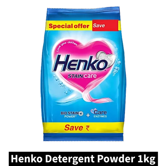 Henko Bio Stain Detergent Powder (1kg)(Pack of 1)