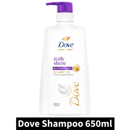 Dove Daily Shine Damage Therapy Shampoo (650ml)(Pack of 1)