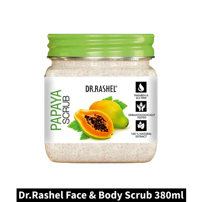 Dr.Rashel Papaya Face & Body Scrub (380ml)(Pack of 1)