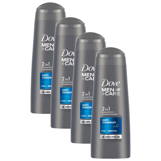 Dove Men+Care Anti-Dandruff 2 in 1 Shampoo + Conditioner 340ml Pack of 4