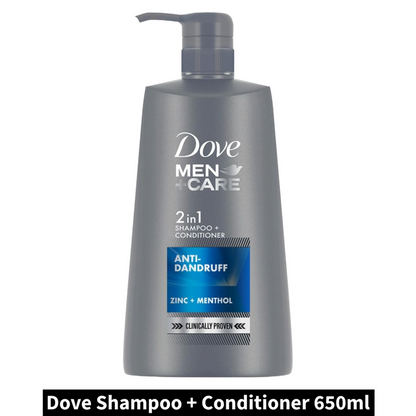 Dove Anti-Dandruff 2 in 1 Shampoo + Conditioner (650ml)(Pack of 1)