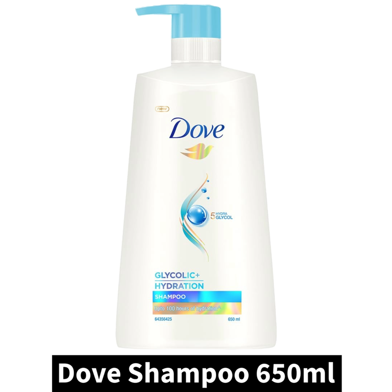 Dove Glycolic + Hydration Shampoo (650ml)(Pack of 1)