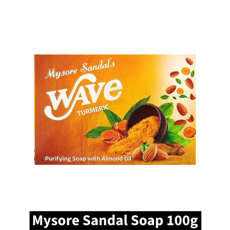 Mysore Sandal Wave Turmeric Soap (100gm)(Pack of 1)