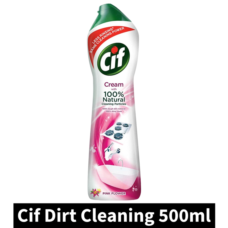 Cif Crème a Recurer With Natural Pink Cleaning (500ml)(Pack of 1)