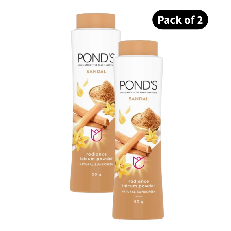 Ponds Sandal Natural Sunscreen Radiance Powder (50g) (Pack of 2)