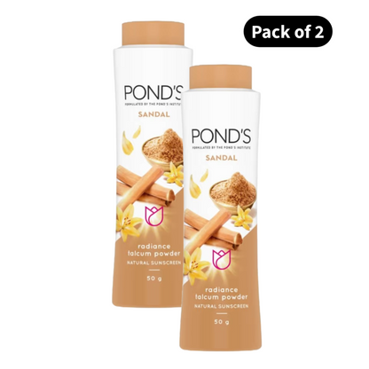 Ponds Sandal Natural Sunscreen Radiance Powder (50g) (Pack of 2)