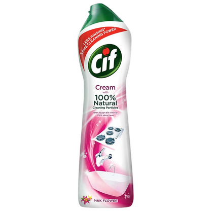 Cif Crème a Recurer With Natural Pink Tough Dirt Cleaning 500ml