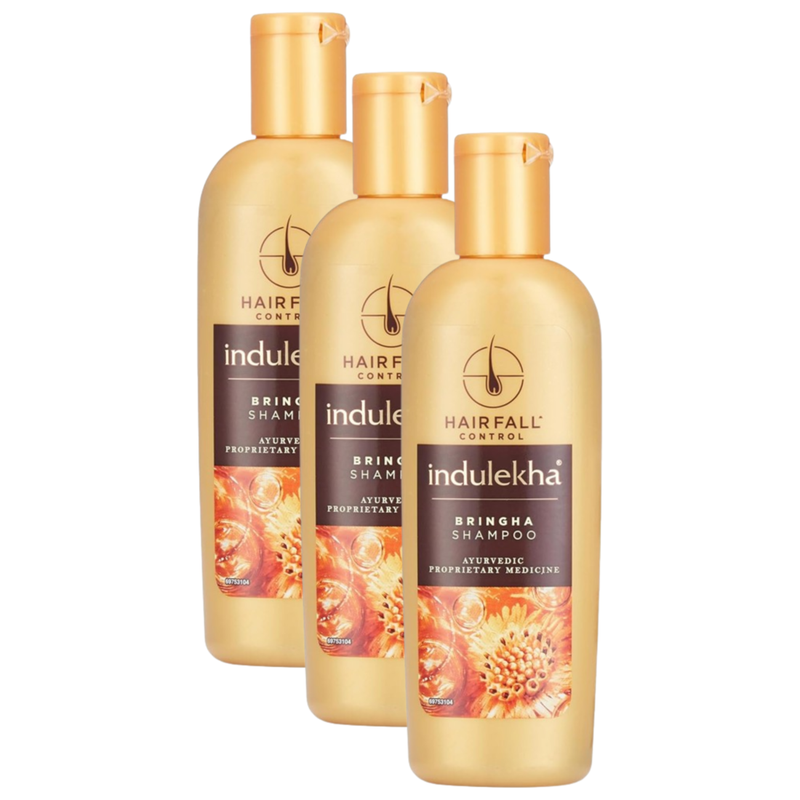 Indulekha Ayurvedic Hairfall Control Bringha Shampoo 340ml Pack of 3