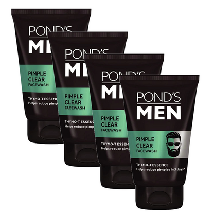 Ponds Men Pimple Clear Face Wash - 100 g (Pack Of 4)