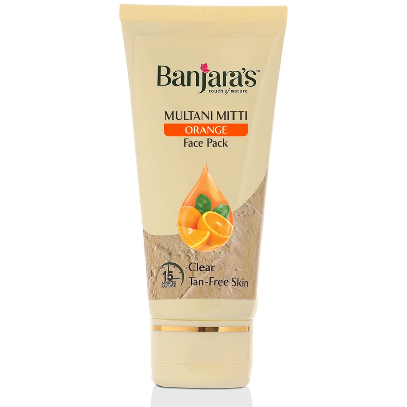 Clear Multani Mitti Orange Face Pack Banjara's Skin 50g