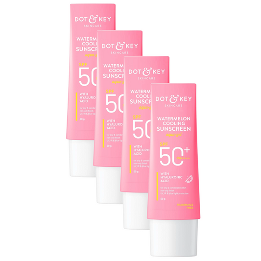 Dot & Key Skincare Watermelon Cooling Sunscreen SPF 50 PA++++ 50g Pack of 4