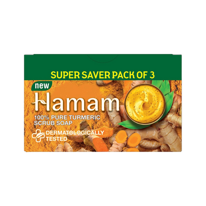 Hamam 100% Pure Turmeric Scrub Soap (3x150g)