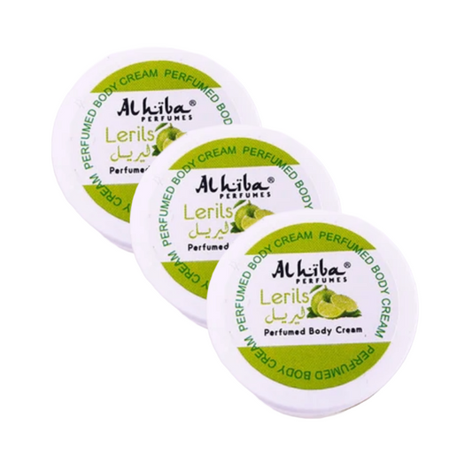 Al Hiba Lerils Perfume Body Cream 10g Pack of 3