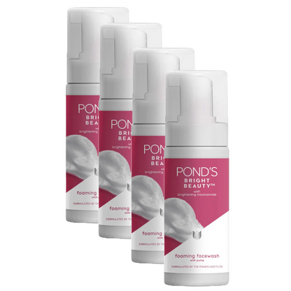 Ponds Bright Beauty Foaming Face Wash 150ml Pack of 4