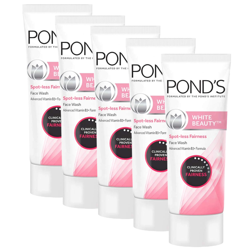 Ponds Bright Beauty Spot Less Fairness Face Wash 100g - Pack Of 5