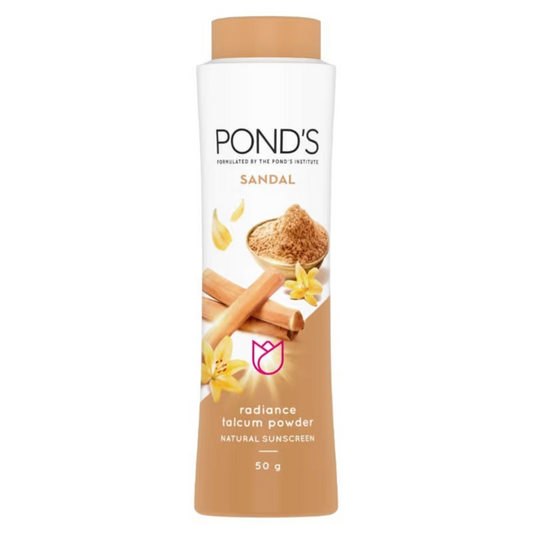 Ponds Sandal Natural Sunscreen Radiance Talcum Powder, 50 gm