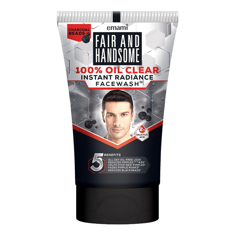 Emami Fair & Handsome 100% Oil Clear Instant Radiance Face Wash 50g