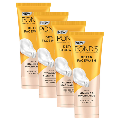 Ponds Detan With Vitamin C & Niacinamide Face Wash 50g Pack of 4