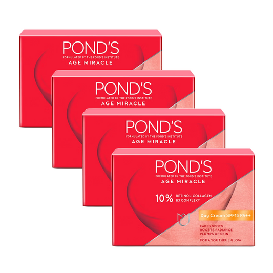 Ponds Age Miracle Wrinkle Corrector SPF 15 PA++ Day Cream 50g - Pack Of 4