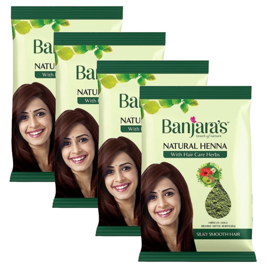 Banjara's Natural Henna Hair Powder 50g Pack of 4