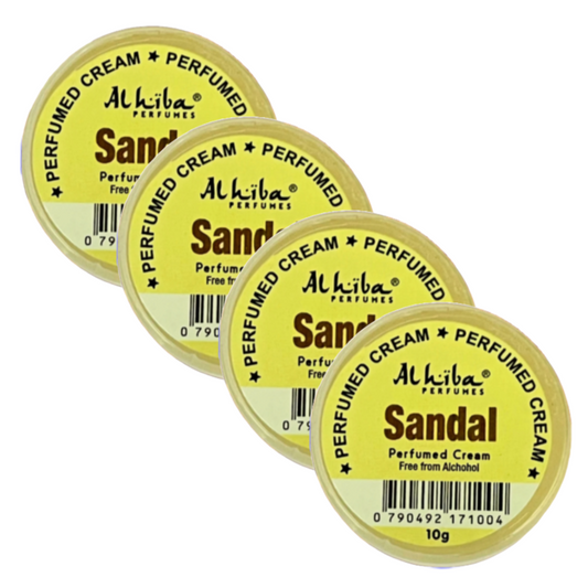 Al Hiba Sandal Perfume Body Cream 10g Pack of 4