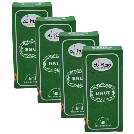 Al Hiza Brut Roll On Perfume 6ml Pack of 4