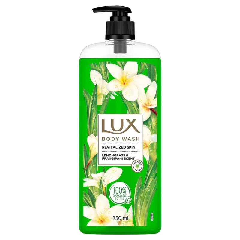 Lux Revitalized Skin Lemongrass & Frangipani Scent Body Wash 750ml