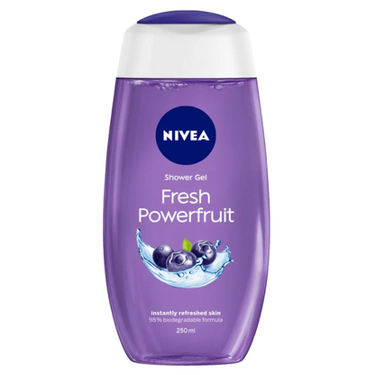 Nivea Fresh Powerfruit Instantly Refreshed Skin Shower Gel 250ml