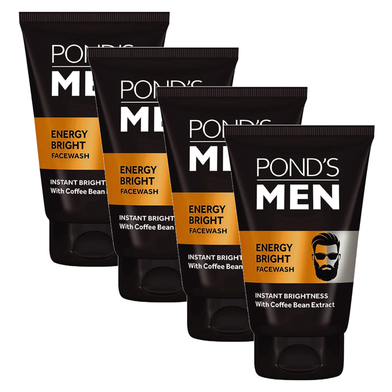 Ponds Men Energy Bright Facewash - 50gm (Pack Of 4)