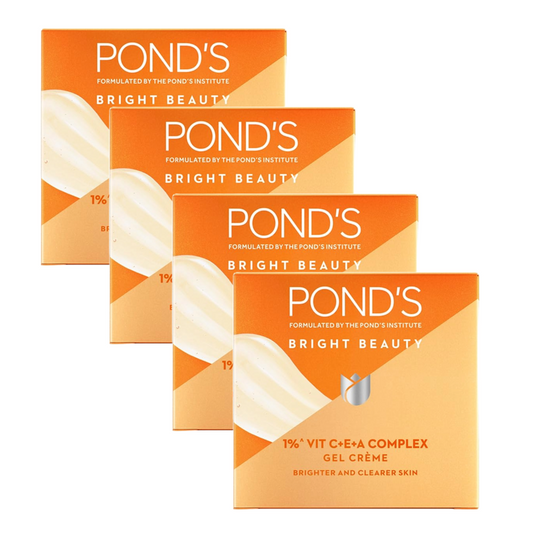 Ponds Bright Beauty 1% Vit C+E+A Complex Gel Creme 50g Pack of 4