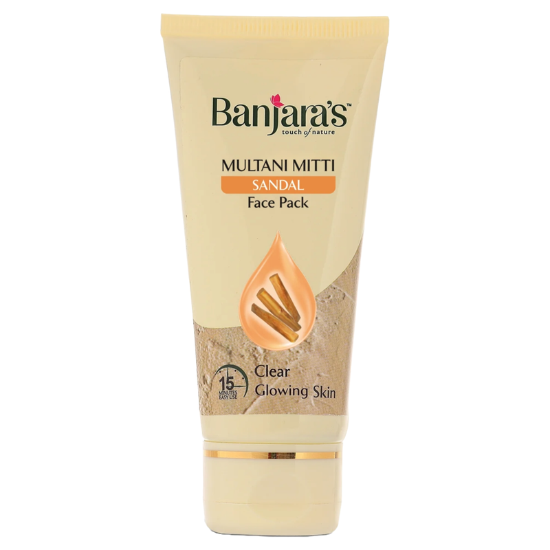 Clear Multani Mitti Sandal Face Pack Banjara's Skin 50g