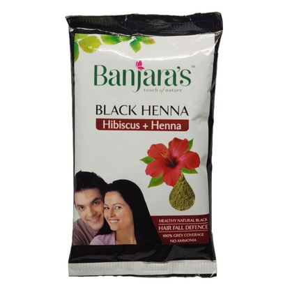 Banjaras Black Henna Hibiscus + Henna Hair Color 20g