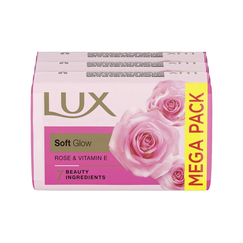 Lux Even-Toned Glow Rose Vitamin C + E Soap (3X150g)