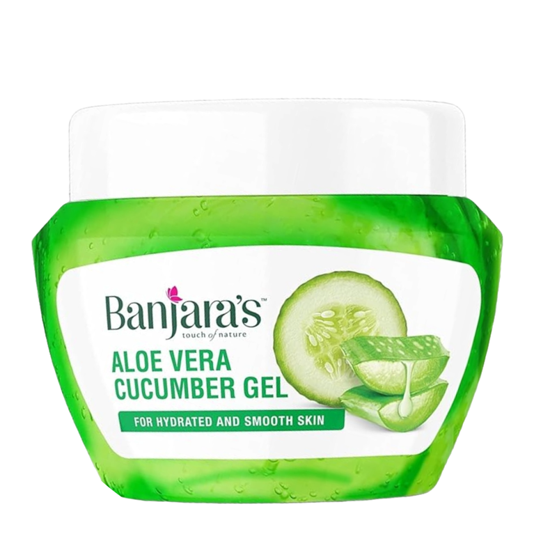 Moisturizing Aloe Vera & Cucumber Banjara's Skin Gel 100g