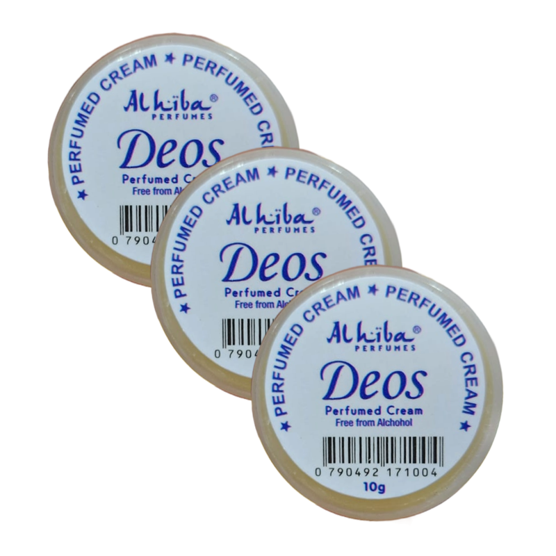 Al Hiba Deos Perfume Body Cream 10g Pack of 3