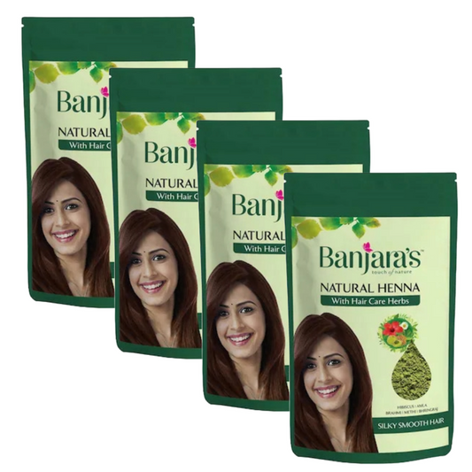 Banjara's Natural Henna Hair Powder 100g Pack of 4