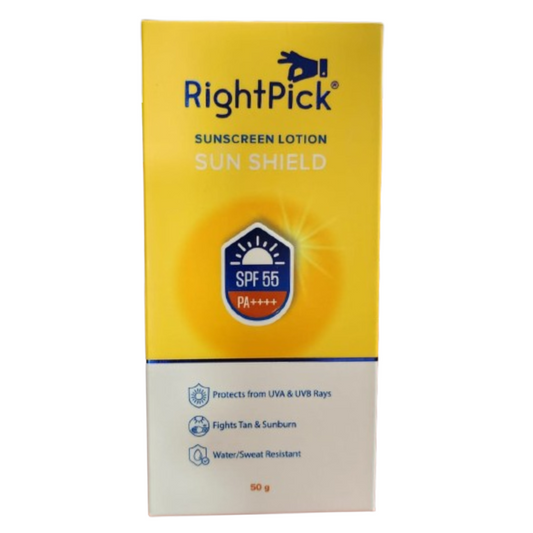 RightPick Sun Shield SPF 55 PA++++ Sunscreen Lotion 50g