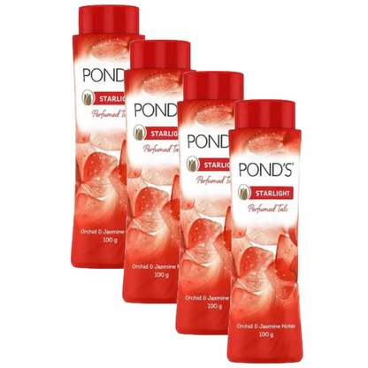 Ponds Starlight Perfumed Talc Orchid & Jasmine 100g (Pack Of 4)