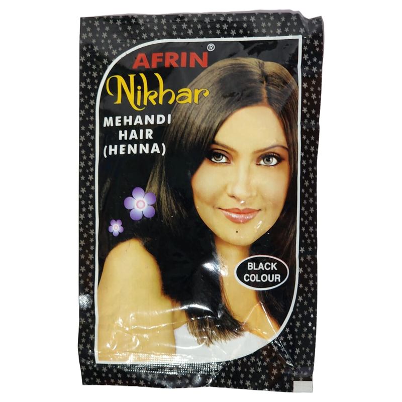 Afrin Nikhar Black Coloured Hair Mehandi For Unisex - Pack Of 1 (45g)