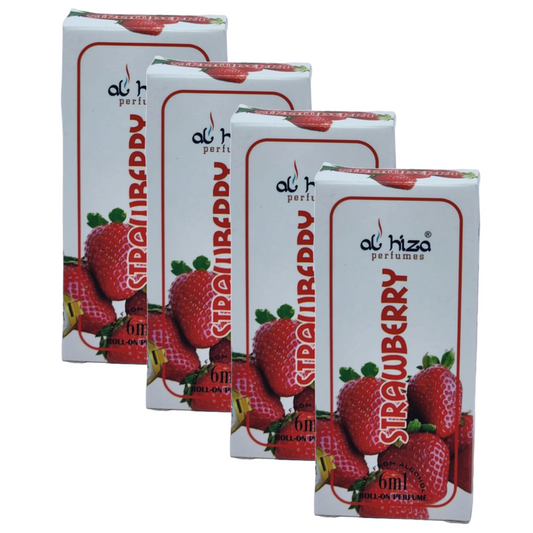 Al Hiza Strawberry Roll On Perfume 6ml Pack of 4