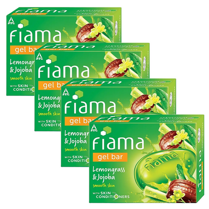 Fiama Lemongrass & Jojoba Smooth Skin Gel Bar 125g Pack of 4