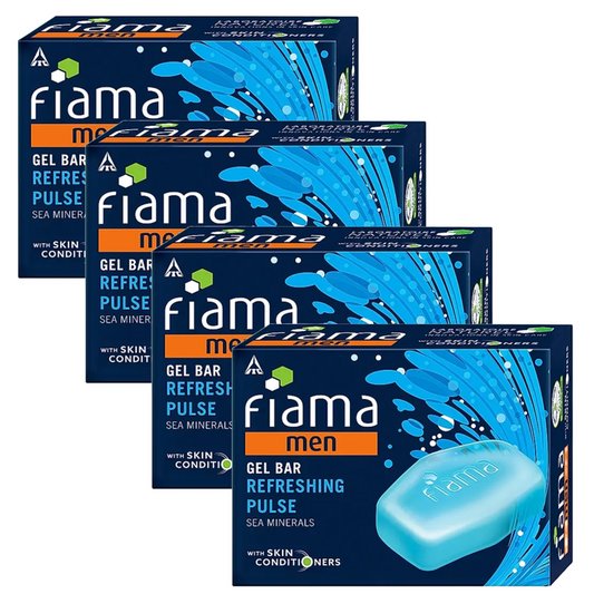 Fiama Men Refreshing Pulse Sea Minerals Gel Bar 125g Pack of 4